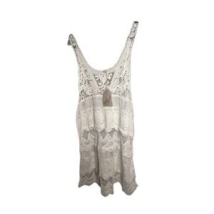 Hem And Thread Crochet Cover Up